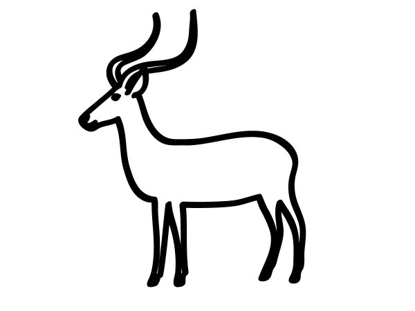Антилопа рисунок легкий