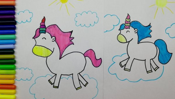 Уроки рисования для детей Единорог