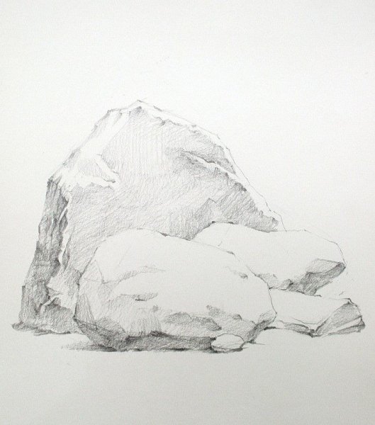 Камень рисунок карандашом