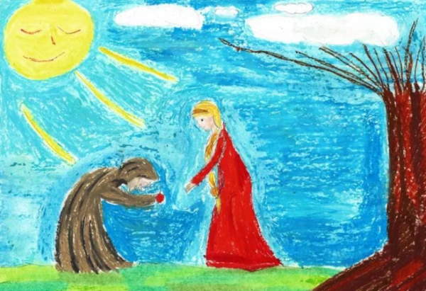 Рисование по сказке о мертвой царевне и семи богатырях