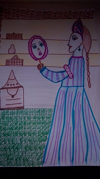 Рисунок к сказке сказка о мертвой царевне и 7 богатырях