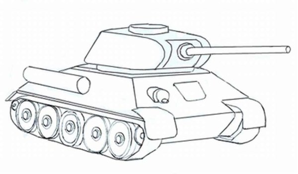 Танк т-34 рисунок