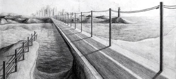 Перспектива карандашом