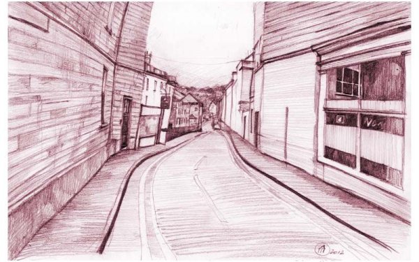 Городской пейзаж уходящий в даль