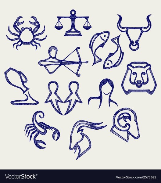 Зарисовки знаков зодиака