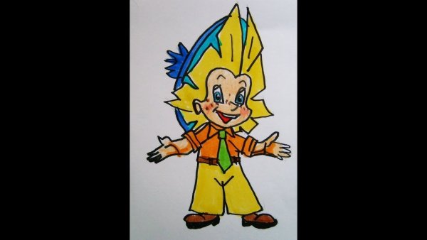 Незнайка и Гунька раскраска