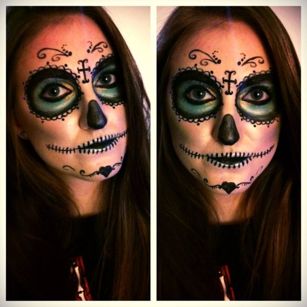 Раскрашивание лица на Хэллоуин