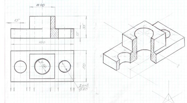 Корпус сталь черчение 8 класс вид сбоку