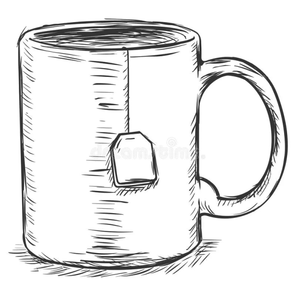 Кружка рисунок карандашом