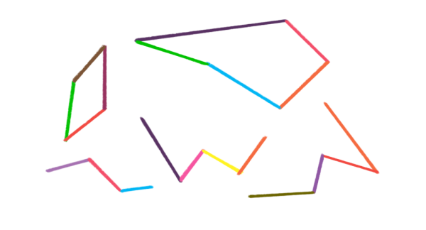Замкнутая ломаная линия из 3 звеньев