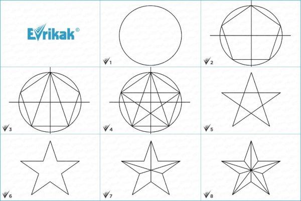 Пятиконечная звезда нарисовать Ровно