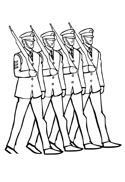 Раскраска солдатики для детей