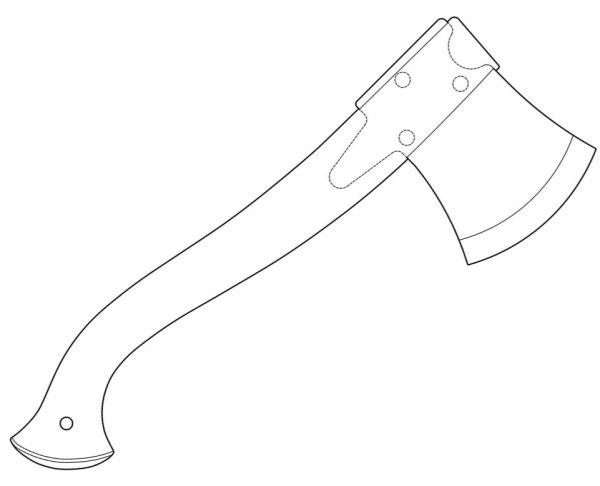 Трафарет на топор