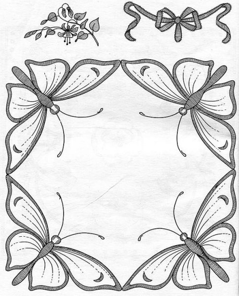 Эскиз салфетки с вышивкой