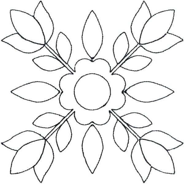 Растительный узор в квадрате