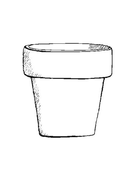 Горшок для цветов раскраска