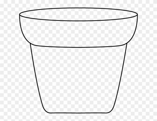 Трафарет горшочка для цветов