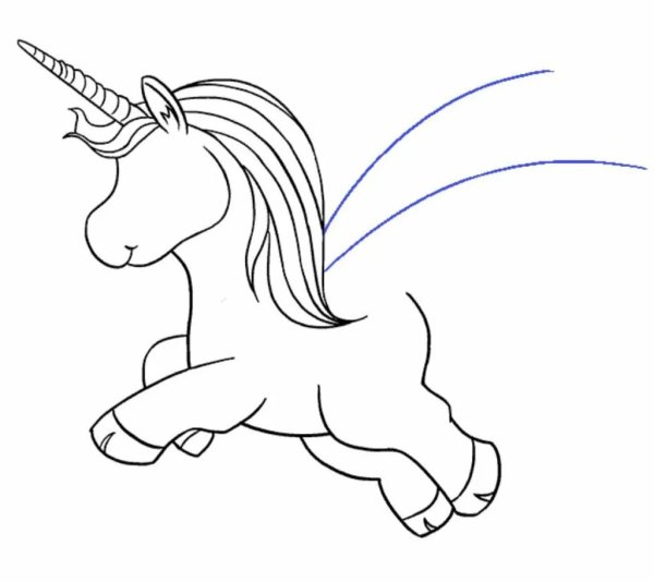 Единорог для срисовки
