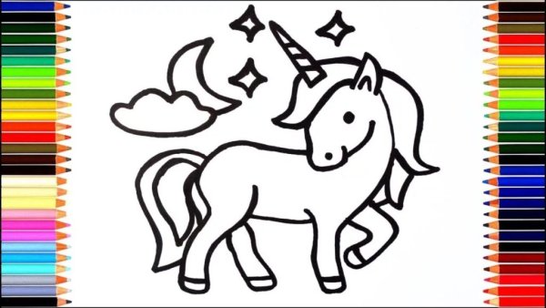 Единорог рисунок карандашом