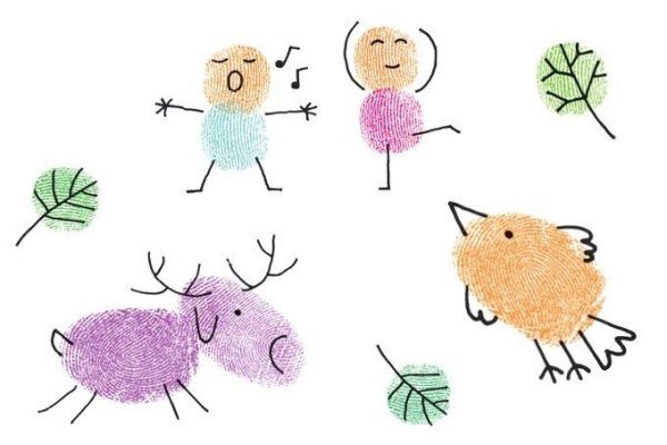 Рисование отпечатками пальцев