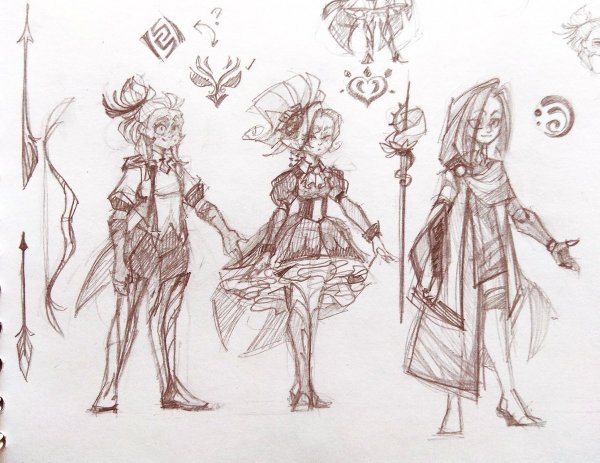 Сяо Геншин контур