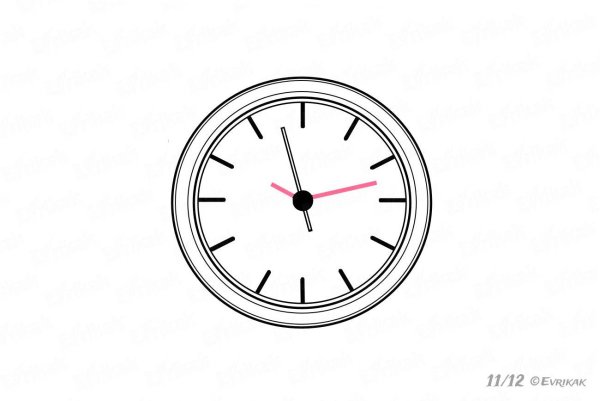 Часы нарисованные