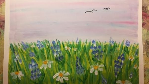 Рисование летнего Луга