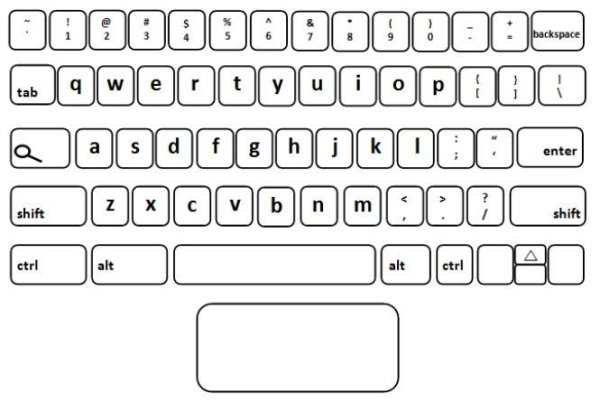 Клавиатура чертеж dwg