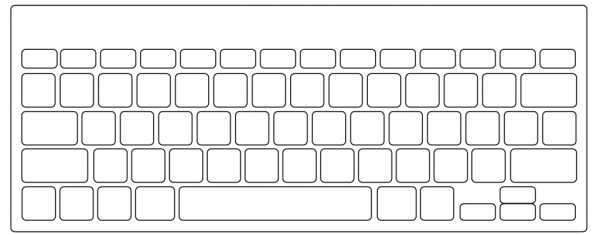 Распечатка клавиатуры компьютера