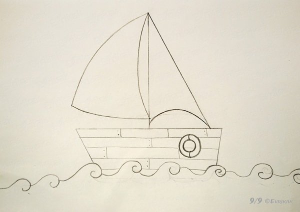 Рисование кораблик