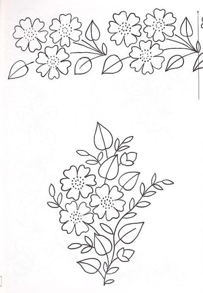 Эскизы для вышивки лентами