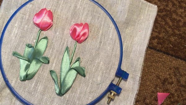 Вышивка лентами для детей