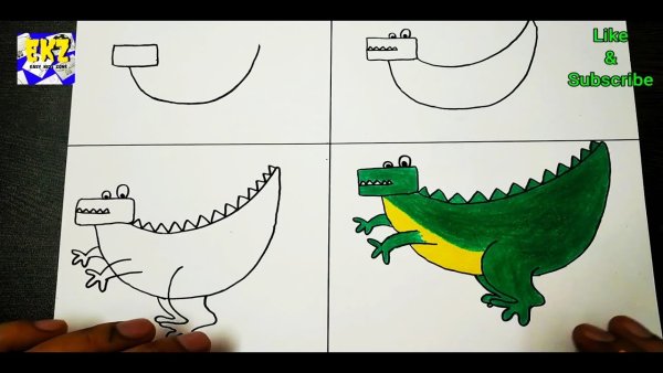Раскраска крокодил