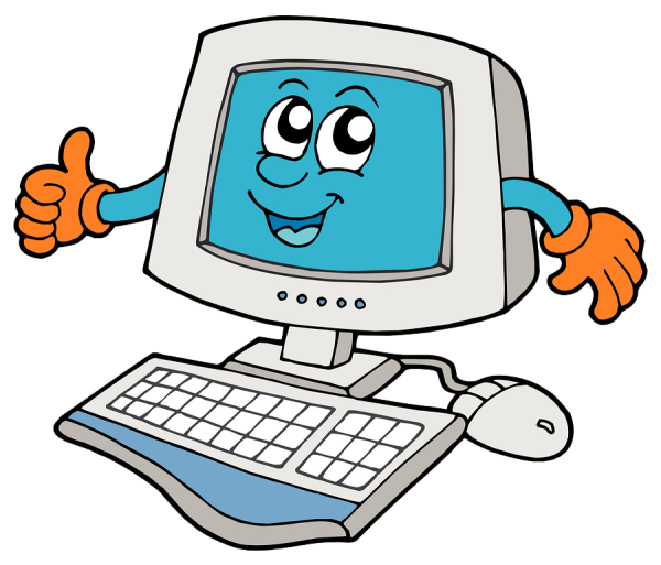 Компьютер мультяшный