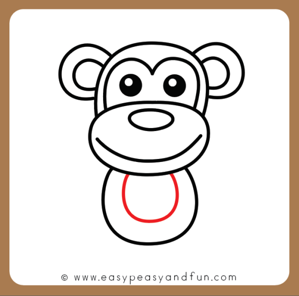 Лицо обезьяны рисунок простой