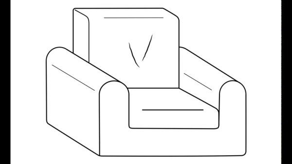 Кресло для детей карандашом