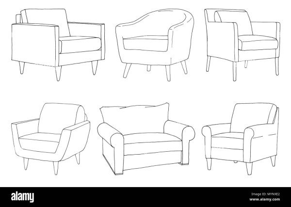 Кресло сбоку рисунок