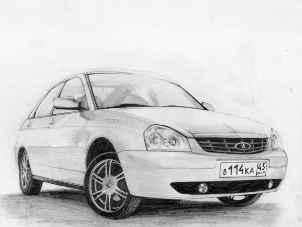 ВАЗ 2170 Приора рисунок