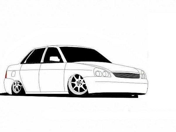 Лада Приора 2170 раскраска