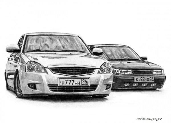 ВАЗ 2170 Приора рисунок