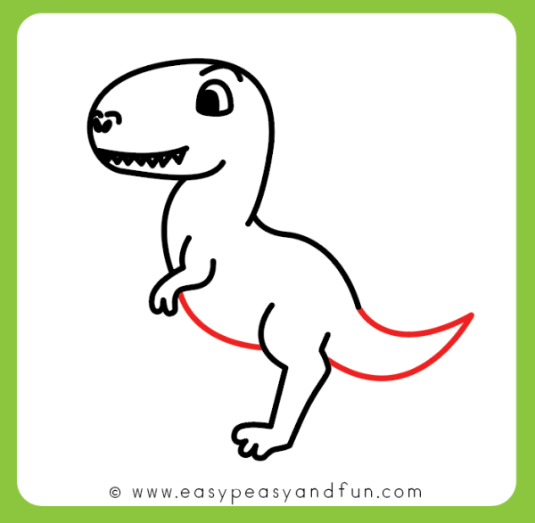 Рисунок динозавра карандашом и названием