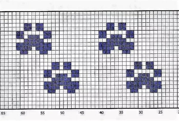 Жаккард кошачьи лапки спицами