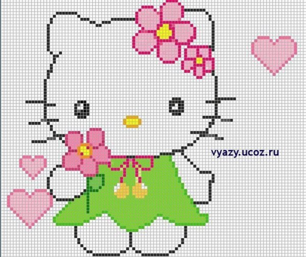 Вышивка Хэллоу Китти