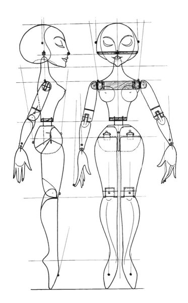 Марионетка арт схематично