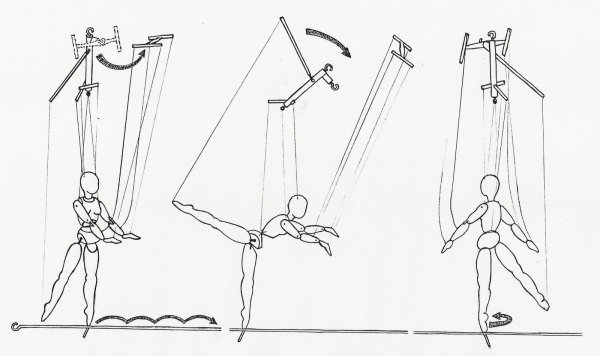 Кукла марионетка для рисования