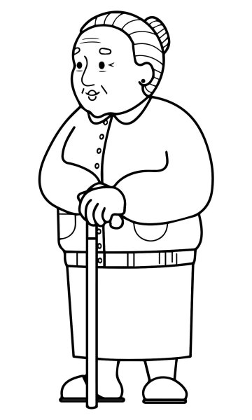 Бабушка схематично