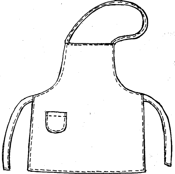 Фартук цельнокроеный с нагрудником