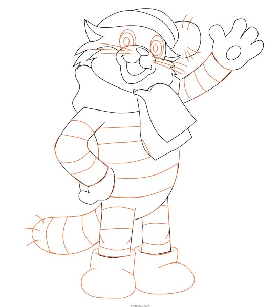 Кот Матроскин карандашом