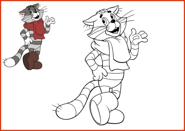 Кот Матроскин рисунок