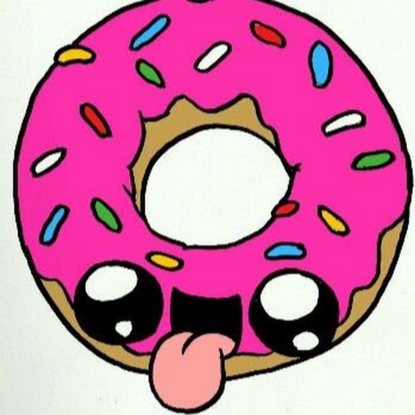 Пончик рисунок карандашом